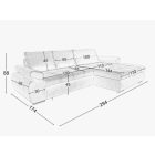 Fabrizio L alakú sarokanapé