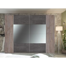 Mega Gardróbszekrény - Tölgy / Beton