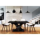 Bronx Étkezőasztal - Beton / Magasfényű fehér