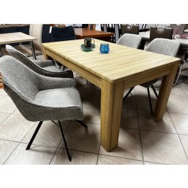 MDF tetős tölgy étkezőasztal szett